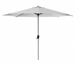 Cane-line - Sunshade parasol m/krank, dia. 3 m Dusty white dug Silver, mat anodiseret