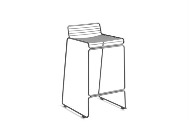 HAY - Barstol - HEE BAR STOOL LOW - Højde 65 cm. 2 stk. - Asphalt grey  