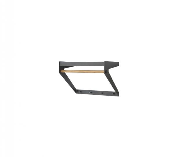 Cane-LIne - Copenhagen city rack Teak/lava grey aluminium