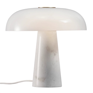 Glossy Bordlampe Opal Hvid