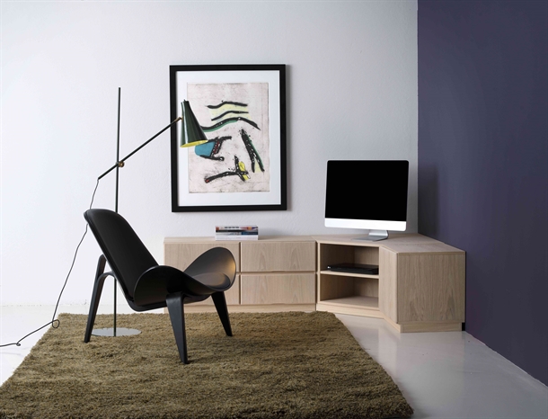 Klim Furniture - Hjørnereol 2052 - Eg sortbejdset