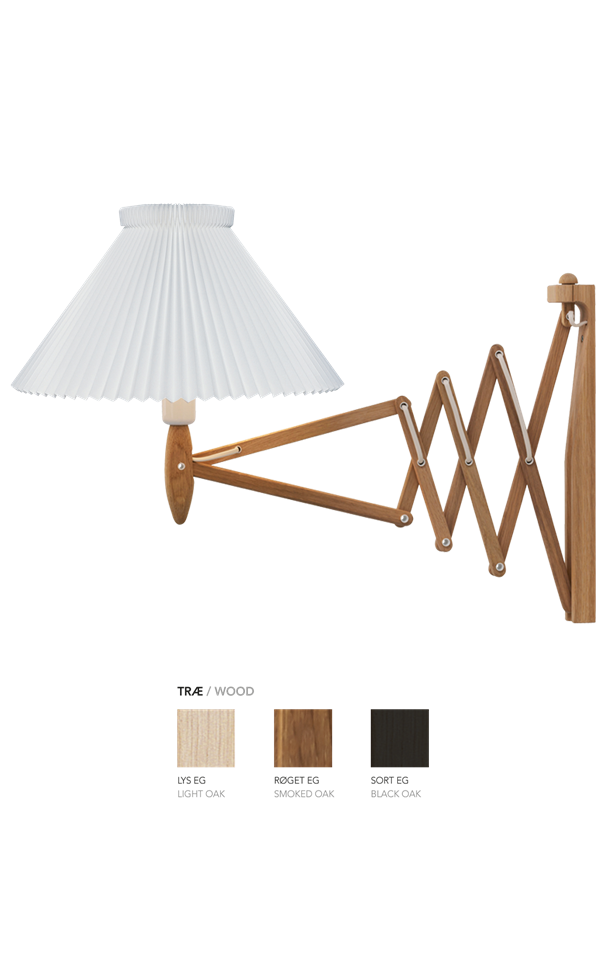 LE KLINT - Sax væglampe 234 - 1/21 - Lys eg med papirskærm