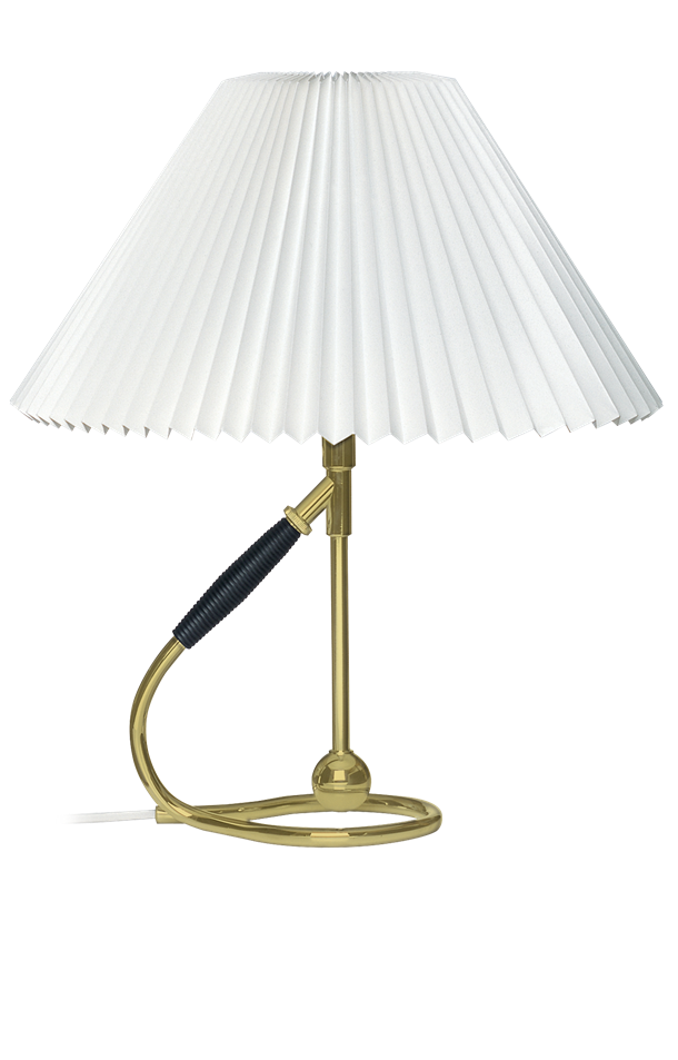 Le Klint - Model 306 væglampe og bordlampe - Messing - Papirskærm