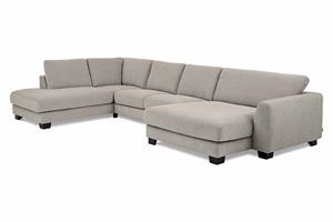 Halifax sofa med chaiselong og open end - Fløjl