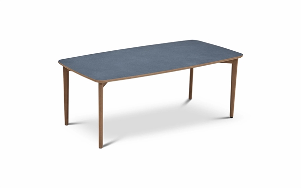 Skovby SM244 sofabord - Eg hvidolie / bordplade stonelook laminat 65 x 135 cm. - Stærk pris 