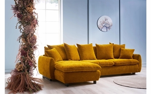 Chelsea sofa med chaiselong TV - Liam stof Gardening