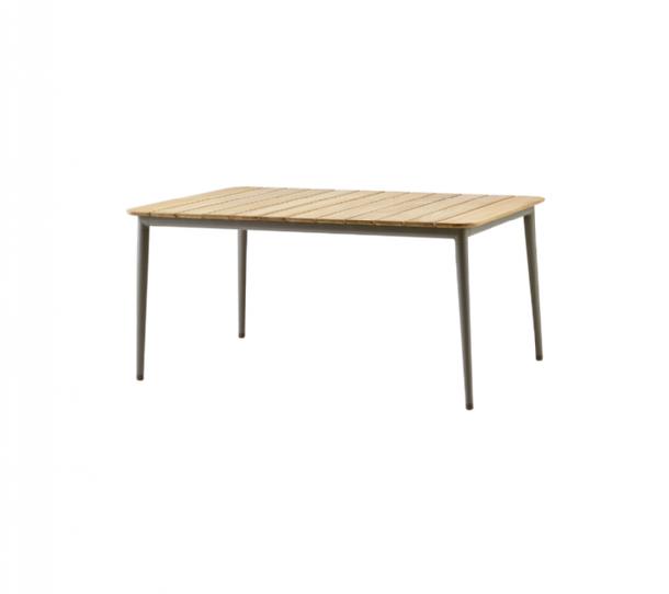 Cane-Line - Core spisebord, 160x90 cm Inkl. teak bordplade Taupe, aluminium