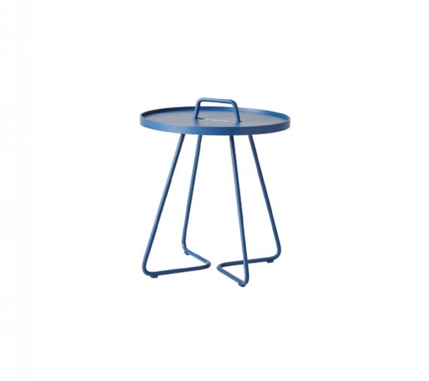 Cane-Line - On-the-move sidebord lille Dusty blue, aluminium
