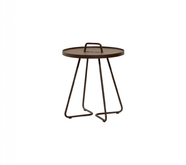 Cane-Line - On-the-move sidebord lille Mocca, aluminium