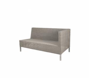 Cane-Line - Connect Dining lounge 2-pers. sofa venstre modul Taupe, Cane-line Weave