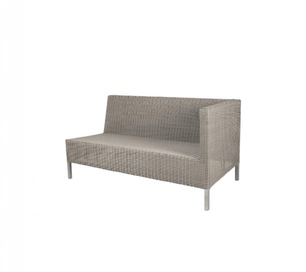 Cane-Line - Connect Dining lounge 2-pers. sofa venstre modul Taupe, Cane-line Weave
