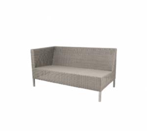 Cane-Line - Connect Dining lounge 2-pers. sofa højre modul Taupe, Cane-line Weave