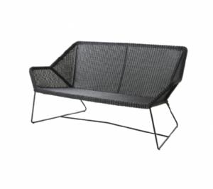 Cane-Line - Breeze 2-pers. sofa Black, Cane-line Weave