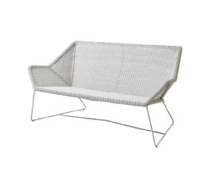 Cane-Line - Breeze 2-pers. sofa White grey, Cane-line Weave