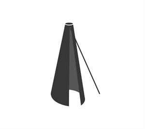 Cane-LIne - Cover 9 : Hyde + Major parasol, 3x3 m 88x88x240 cm Black