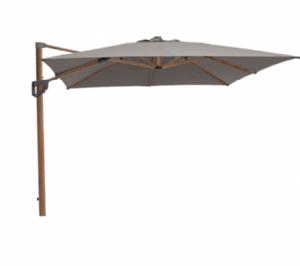Cane-line - Hyde luxe tilt parasol, 3x3 m Taupe dug Wood look, aluminium pol