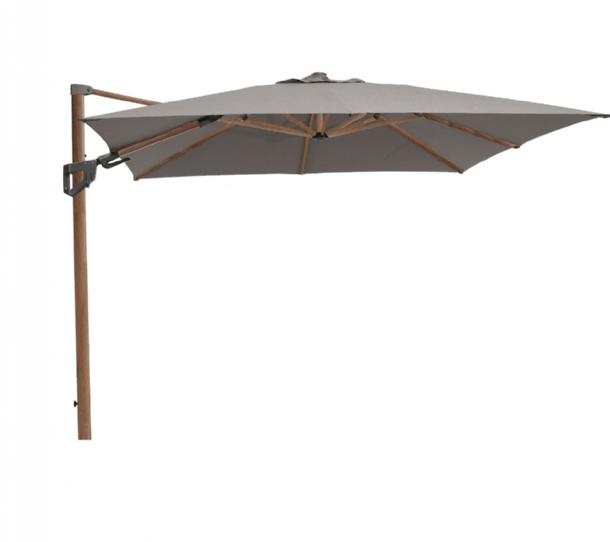 Cane-line - Hyde luxe hanging parasol, 3x4 m Taupe dug Wood look, aluminium pol