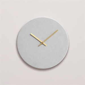 Hemverk - Vægur - Shape light grey W/Gold clock hands 28 cm