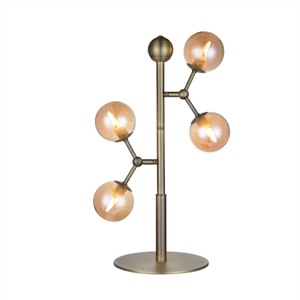 Atom bordlampe - Amber/antique brass 