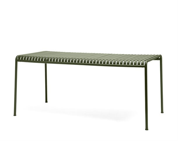 HAY Palissade Havemøbel sæt - Table 170 x 90 cm + 4 x Dinning Armchair - Olive