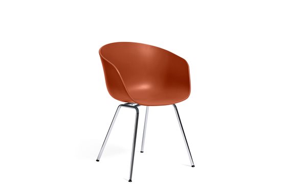 HAY - About a Chair - AAC 26 - Chrome ben + Orange sæde