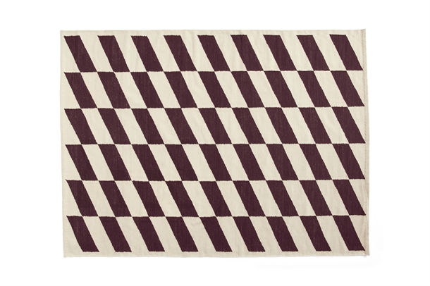 HAY - SHIFT KELIM RUG - BURGUNDY