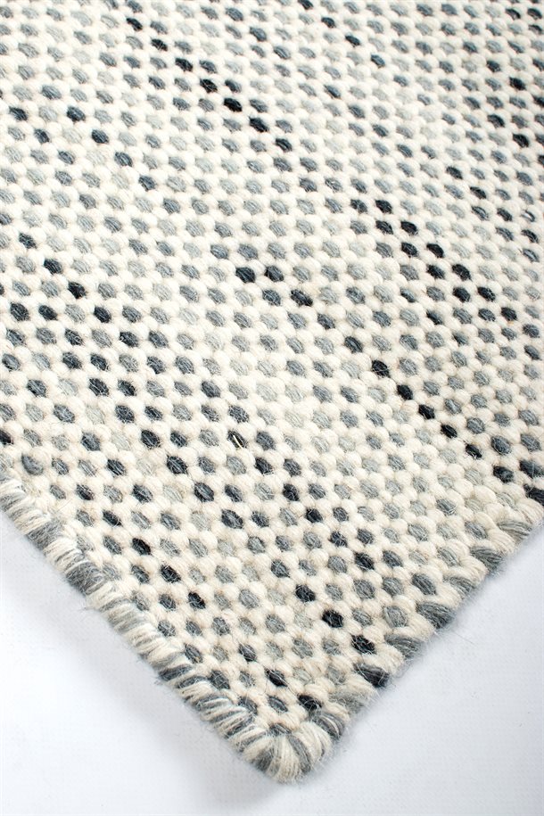 Bali Kelim tæppe - Ivory Grey 50 x 80 cm - Stærk pris