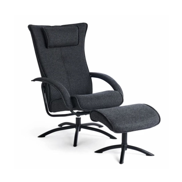 Delta Jive lænestol / Uldstof Fenice Koks / S05 sokkel sort