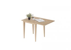 Casø C-edge spisebord 75x75/115 cm - eg / hvidolie - Stærk pris