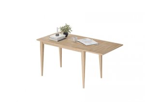 Casø C-edge spisebord 75x120/160 cm - eg / hvidolie - fast lavpris