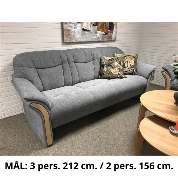 Chicago 3 pers. / Grå City stof / Outlet