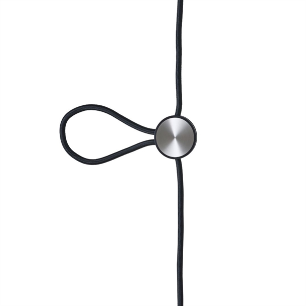 LE KLINT - Cord Adjuster - Ledningskorter - Sort base/rustfritstål  - 3 stk.