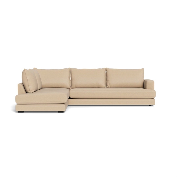 Cozy sofa med open end XL - 317 x 227 cm. - Dessin Positano 08 Sand