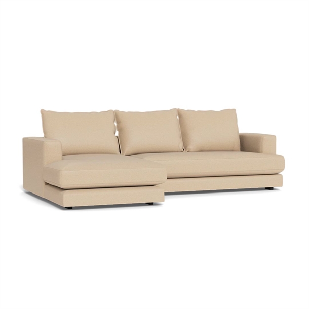 Cozy sofa med chaiselong - 276 x 165 cm. - Dessin Politano 08 Sand 