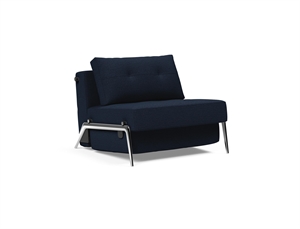 Innovation Living - Cubed 90 Chrome Chair - 528 Mixed Dance Blue - STÆRK PRIS