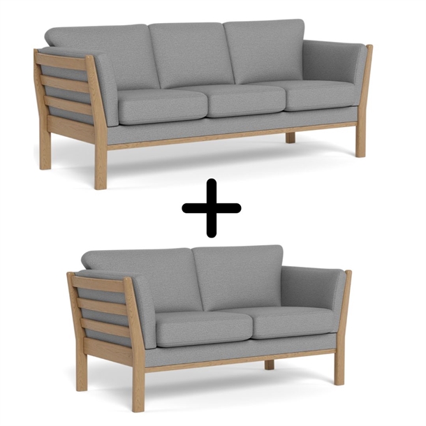 Firenze Delux 3+2 pers. Tremmesofa - Stel eg - Dessin Boss 15