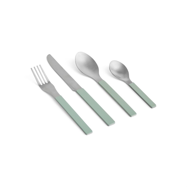 Hay MVS Cutlery Bestiksæt / kniv, gaffel, spiseske og teske / Green / Stærk Pris