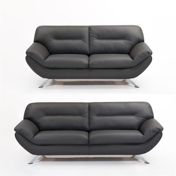 Grenoble sofasæt 3 + 2,5 pers./ Sort læder