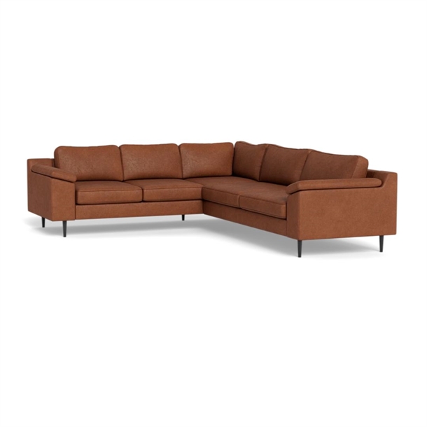 Houston Hjørnesofa - 240 x 240 cm. - Kentucky Cognac - Stærk Pris 