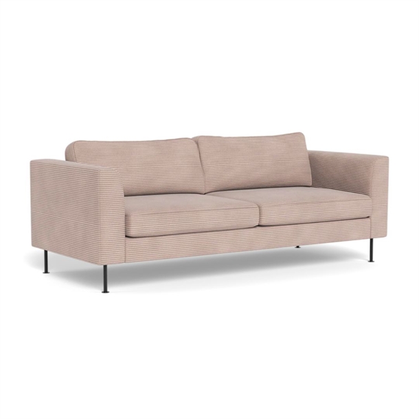 Houston 2,5 pers. sofa - 212 x 92 cm. - Dessin Rocket Pink ( bred fløjl ) - Stærk Pris 