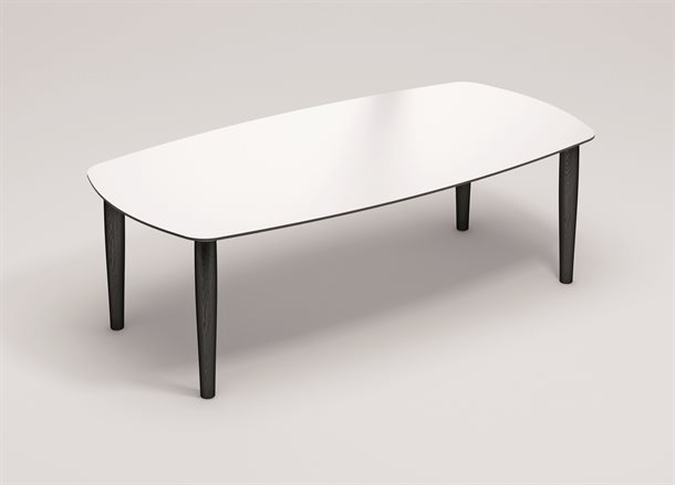 Katrine bådformet sofabord - Hvid laminat - 80 x 125 cm