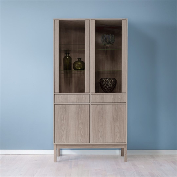 Klim Furniture - N600 Vitrine - Mål B100 x H195 x D 30/40