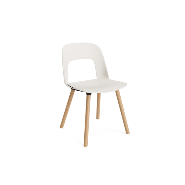 HAY - Layout Chair 121 - Cream White / Lacquered Solid Oak