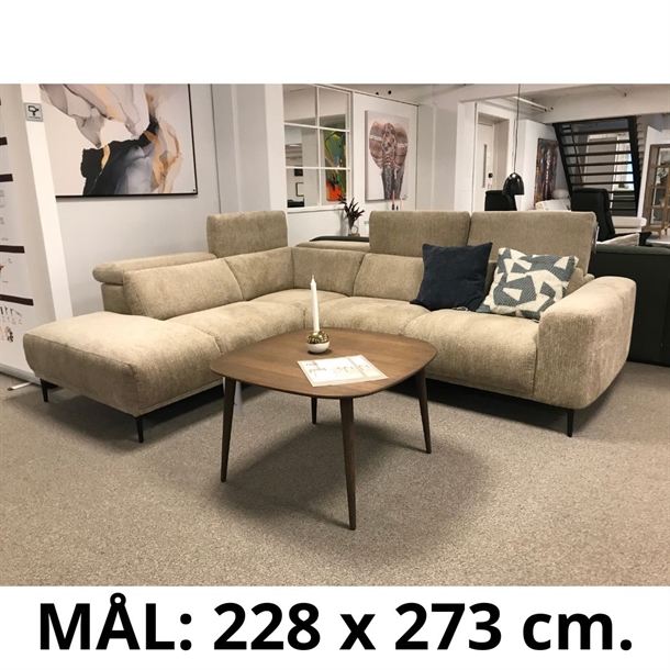 Lucca Open end sofa / 228 x 273 cm / Regulerbar nakkestøtte / Outlet