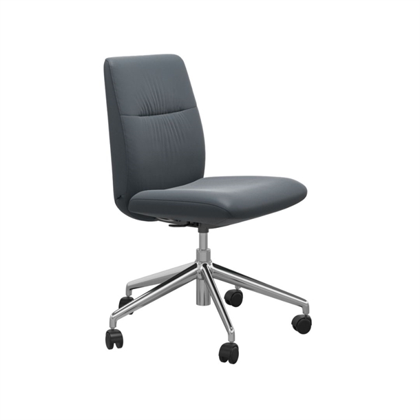 Stressless Mint kontorstol, Large, Lav Ryg, uden armlæn - Batik læder Atlantic Blue