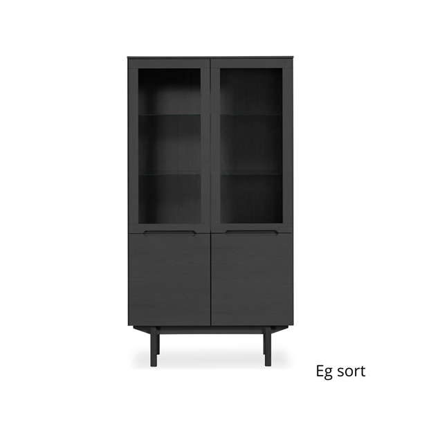 Skovby SM 307 Vitrineskab / Sort bejdset eg