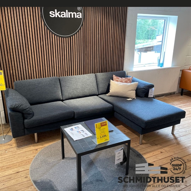 Outlet - Skalma Modulo sofa med chaiselong - blå stof 
