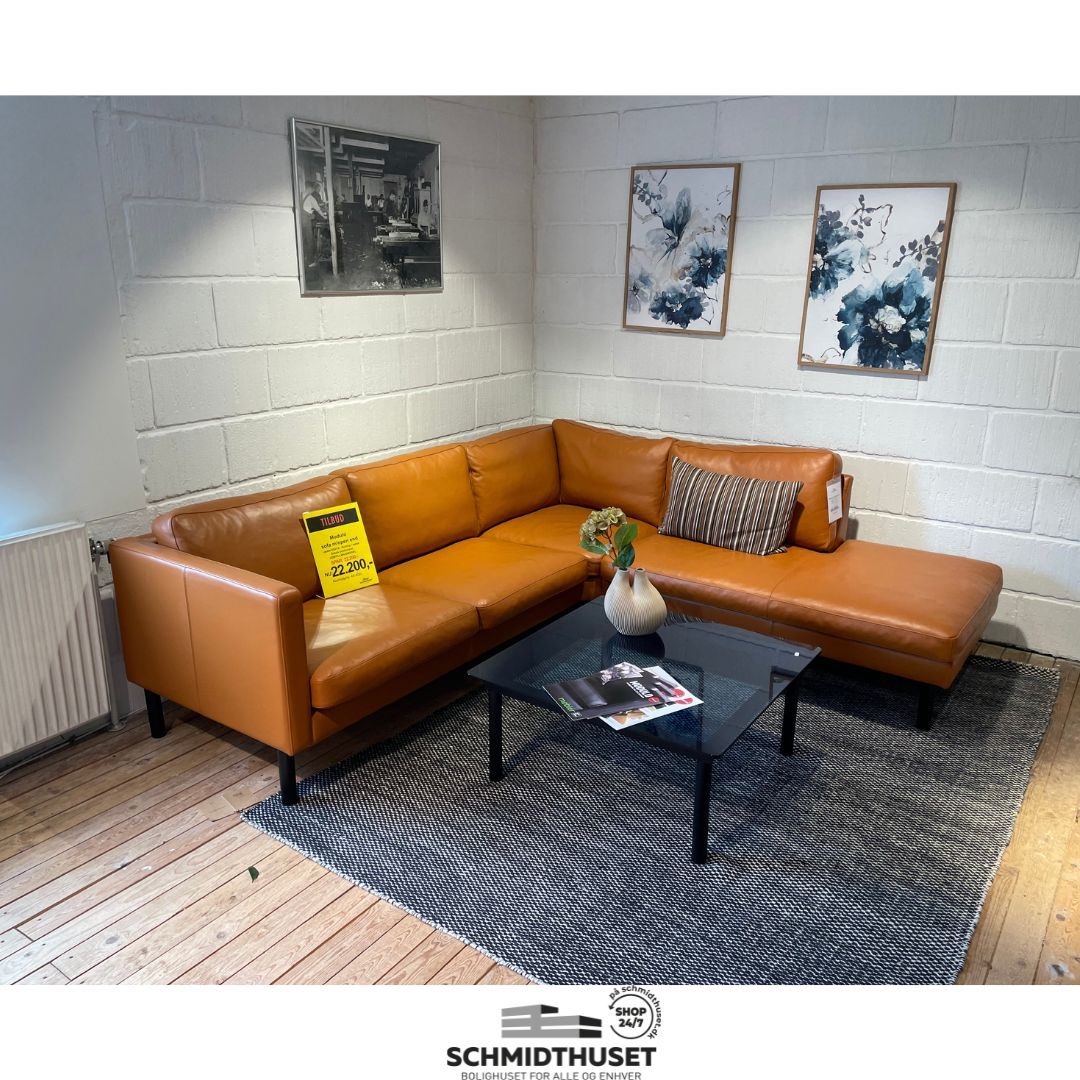 - Skalma Modulo sofa med end - læder - B238 x D215