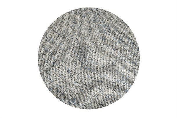 Oxford tæppe - Ivory Blue Ø 160 cm. ( rundt tæppe ) - Stærk pris