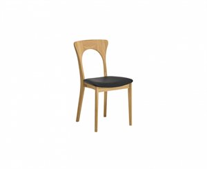 CASØ - Peter - spisebordsstol - eg naturolie - sort læder - fast lavpris